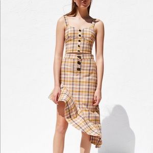 ZARA PLAID SKIRT TOP | XS
